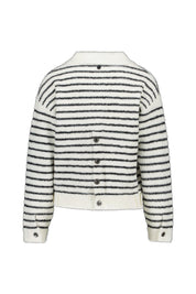 Strickjacke BUBBLY - Black White - Schwarz