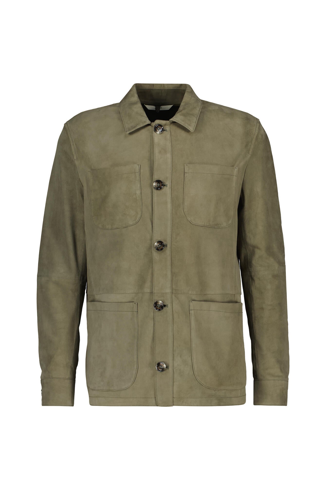 Overshirt aus Leder Regular Fit - 625 - Grün