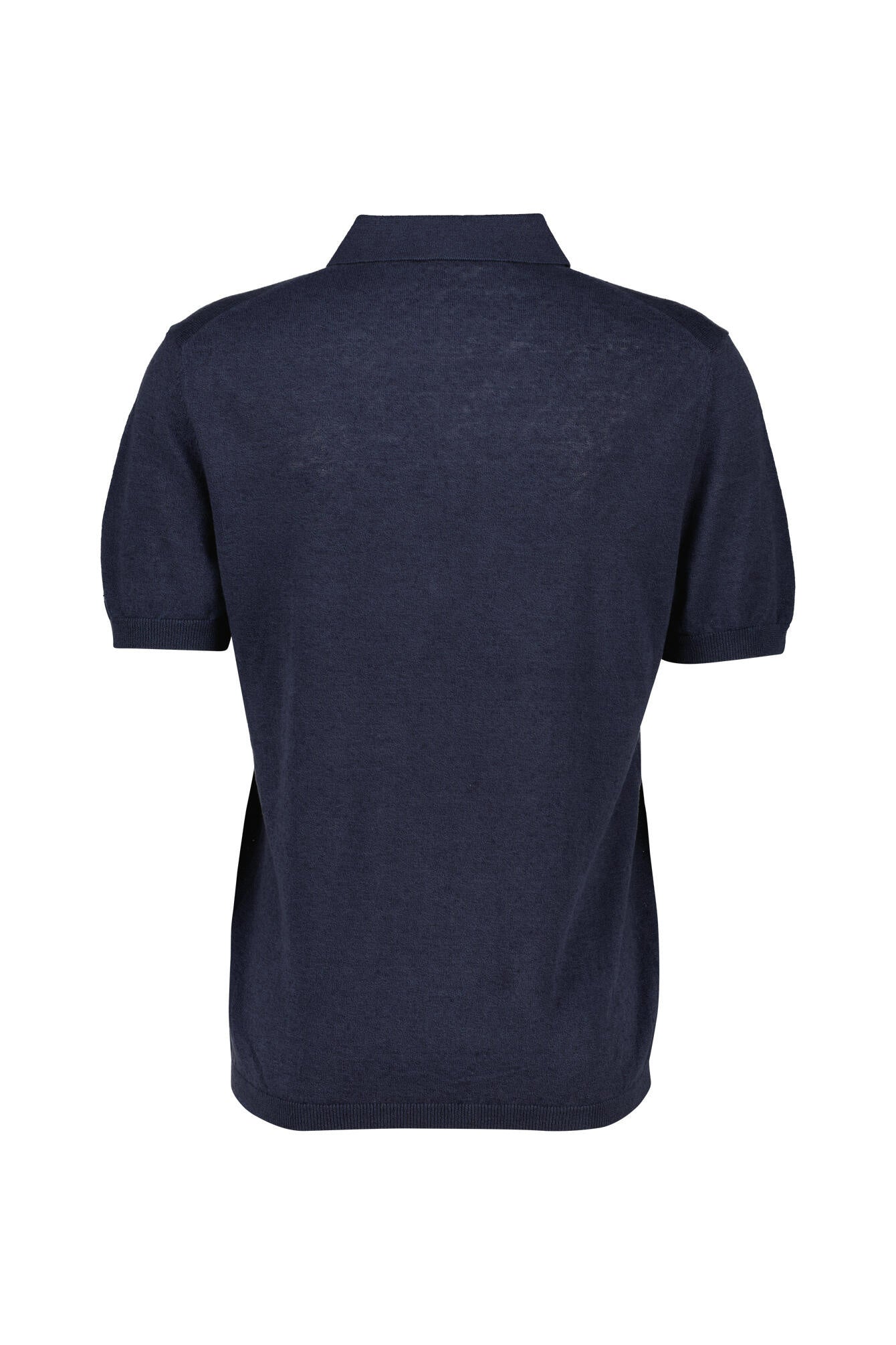 Poloshirt aus Leinenmix - Navy - Blau