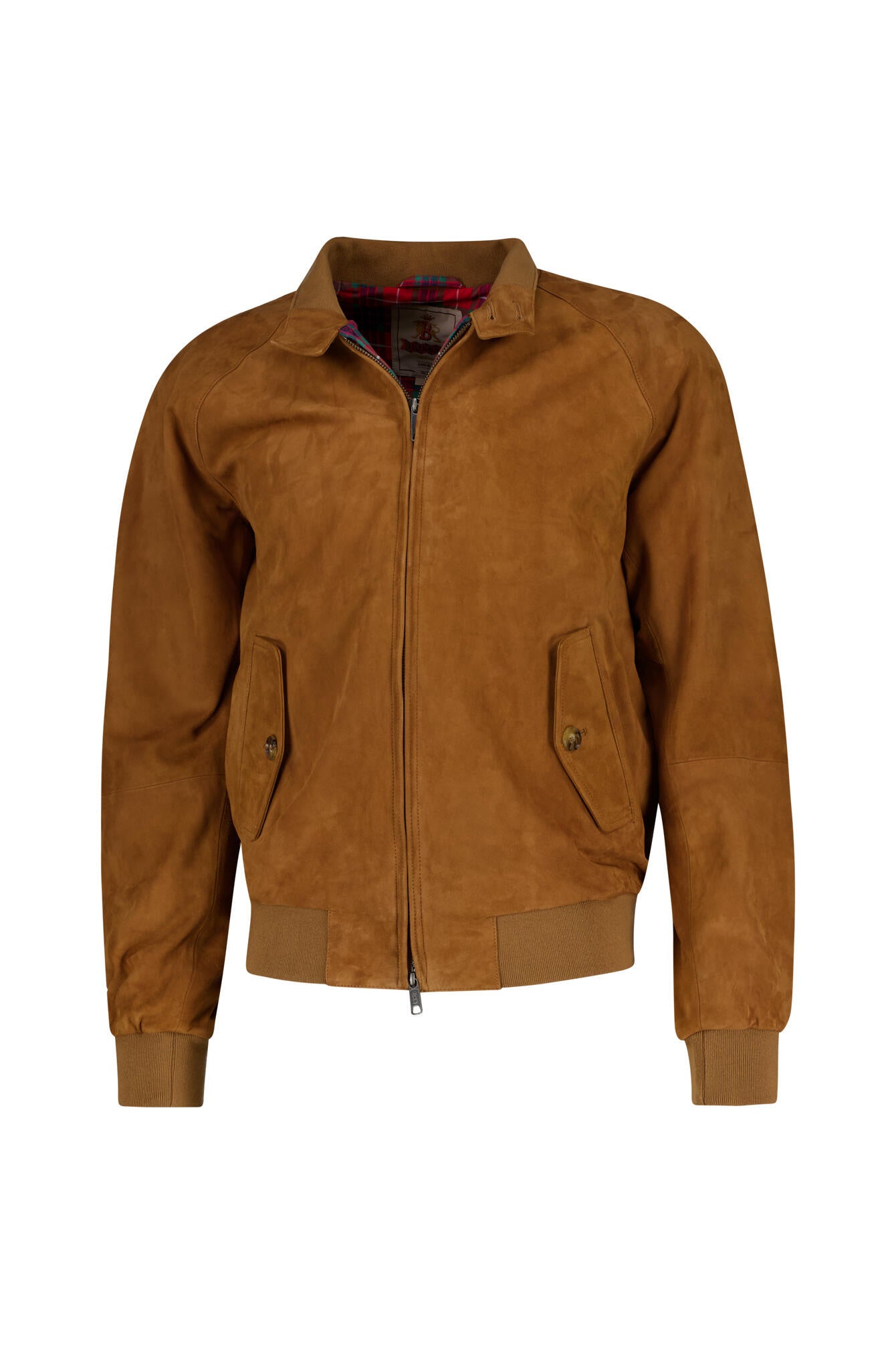Lederjacke Slim Fit mit Stehkragen - 706 Tobacco - Braun