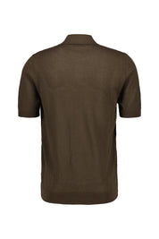 Strickpoloshirt Regular Fit aus Baumwolle - 146 - Braun