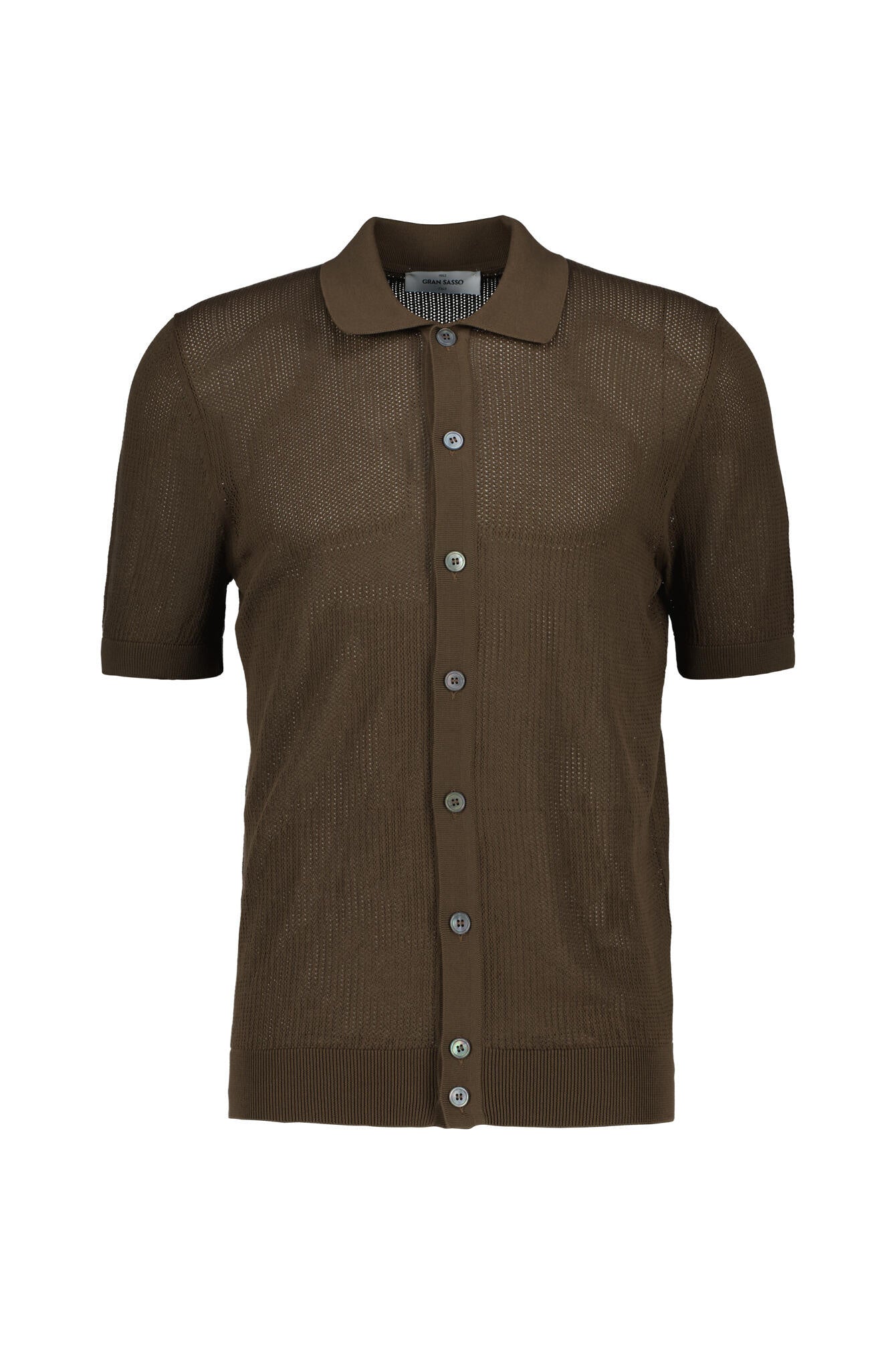 Strickpoloshirt Regular Fit aus Baumwolle - 146 - Braun