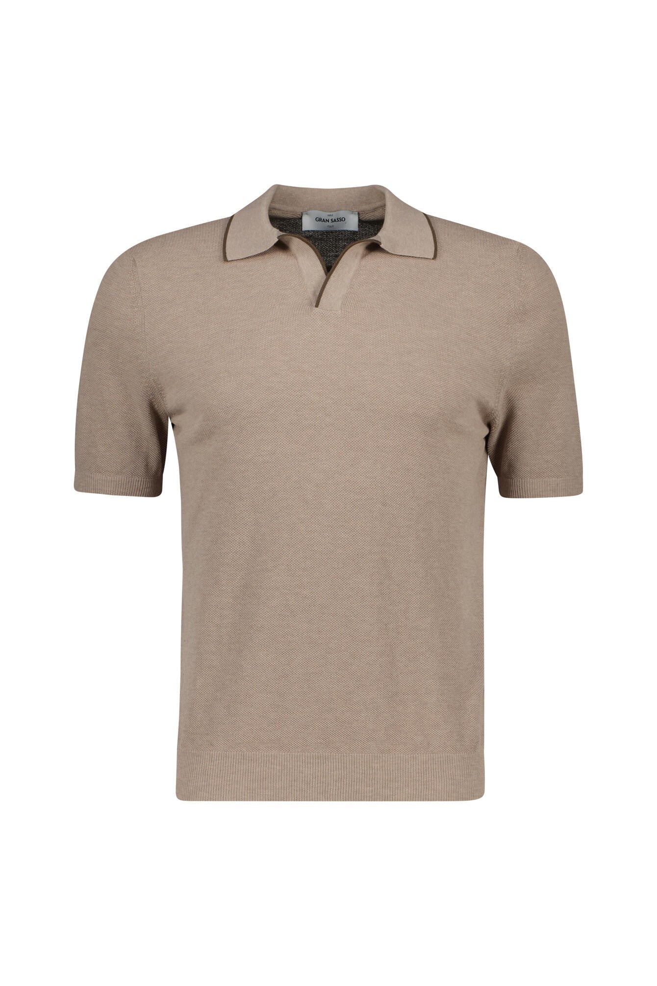 Strickpoloshirt Regular Fit aus Baumwolle - 101 - Beige