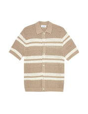 Strickhemd Regular Fit - 810 Dark Sand - Braun