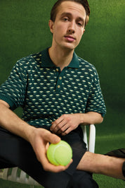 Strickpoloshirt ESMAY Loose Fit - 553 Sea Moss Green - Grün