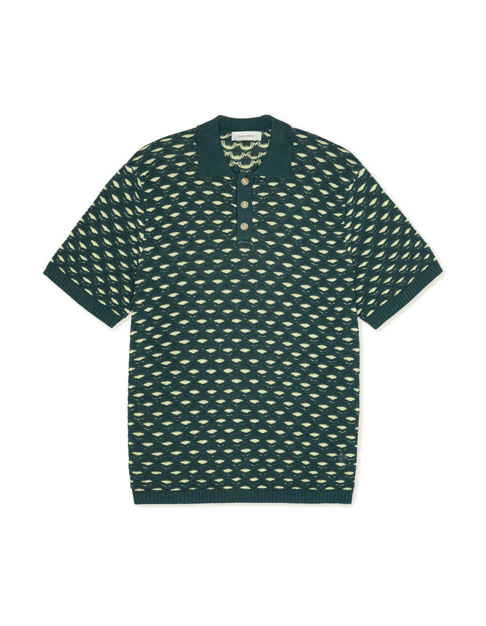 Strickpoloshirt ESMAY Loose Fit - 553 Sea Moss Green - Grün