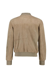 Bomberjacke DIDIER aus Leder - Grey Taupe - Beige