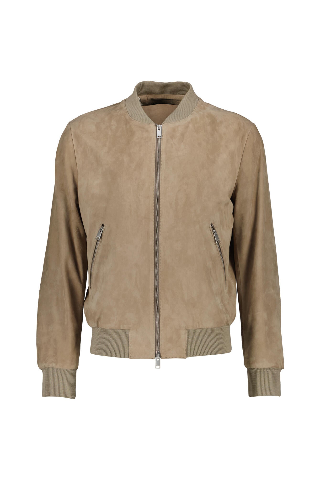 Bomberjacke DIDIER aus Leder - Grey Taupe - Beige