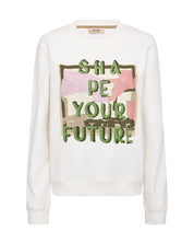 Sweatshirt ATIKA mit Strass-Print - 101 White - Weiß