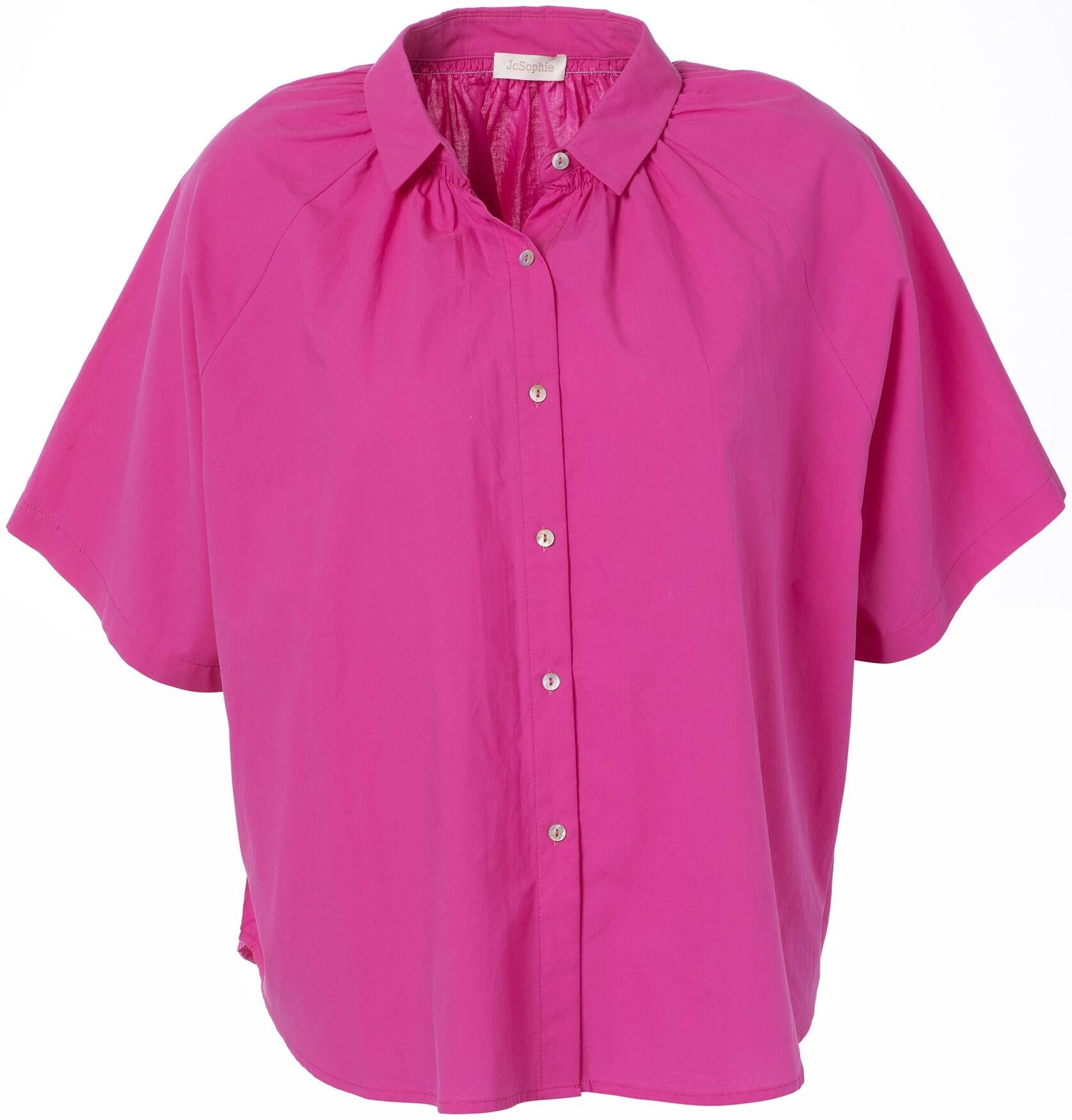 Bluse LEONORE aus Baumwolle - 603 Magenta Pink - Pink