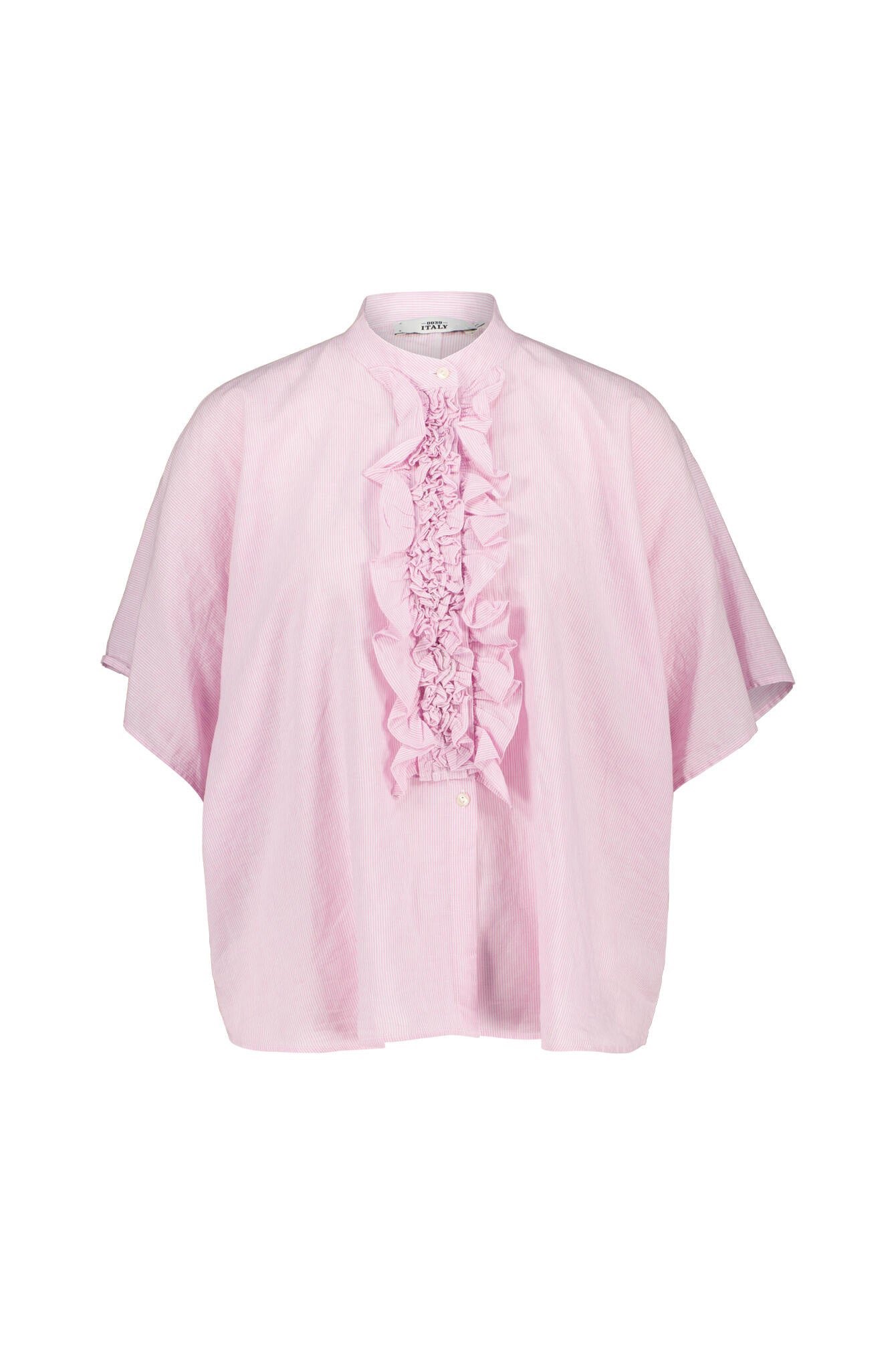 Bluse Regular Fit aus Leinen-, Baumwollmix - 0001 - Pink