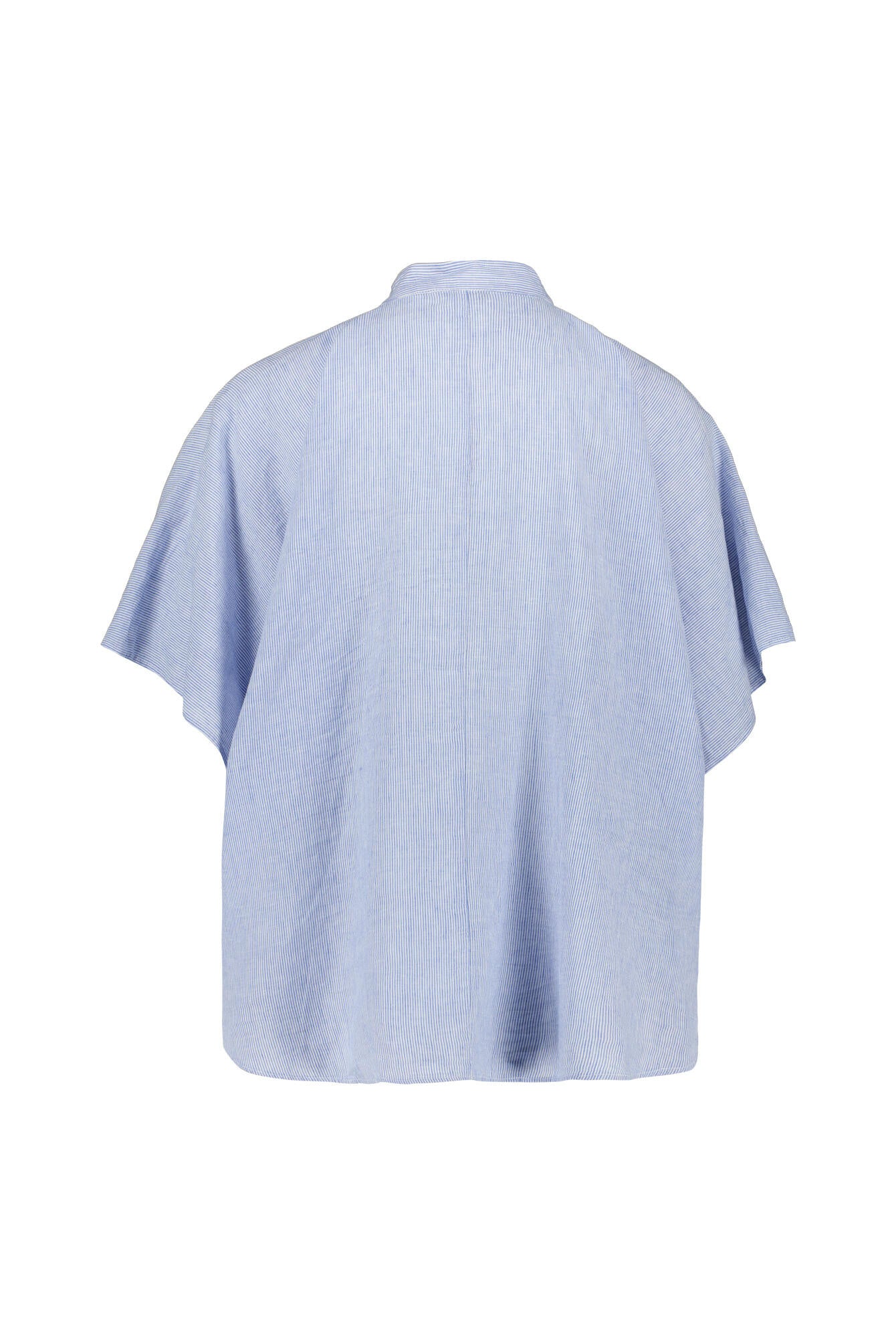 Bluse Regular Fit aus Leinen-, Baumwollmix - 0002 - Blau