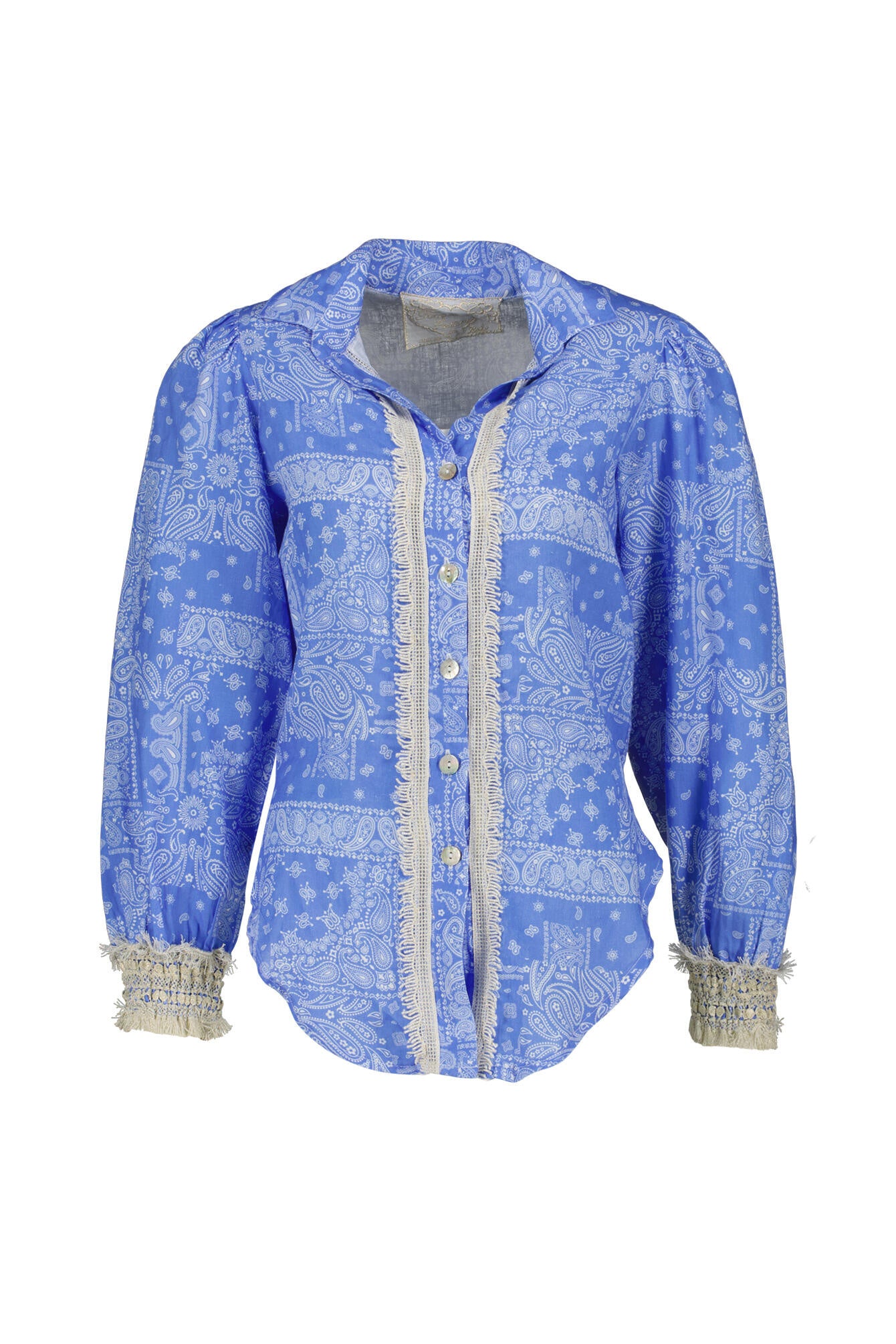 Bluse NOCELLE aus Leinen - Bandana - Beige