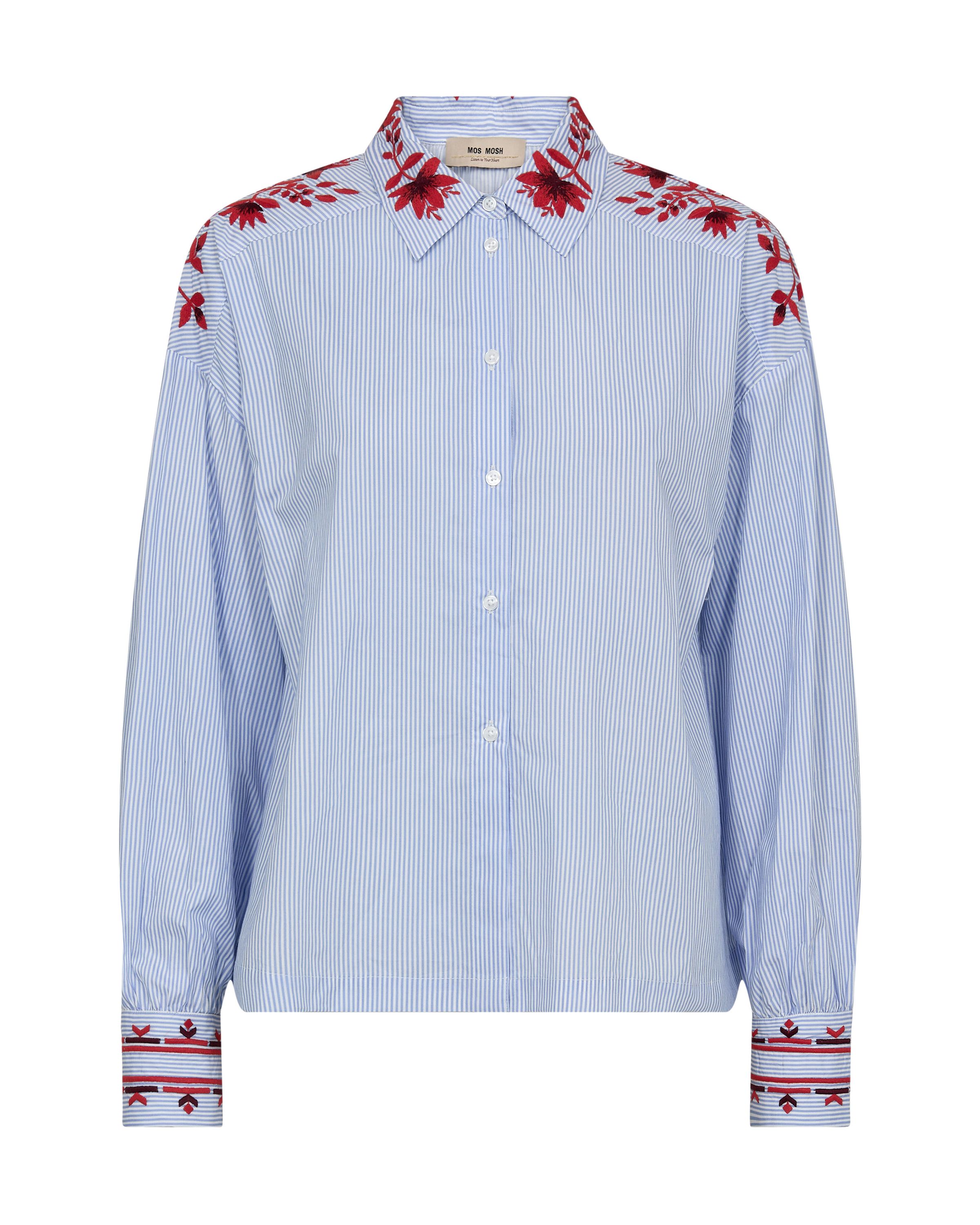 Bluse OSMA aus Baumwolle - 835 Brunnera Blue - Blau