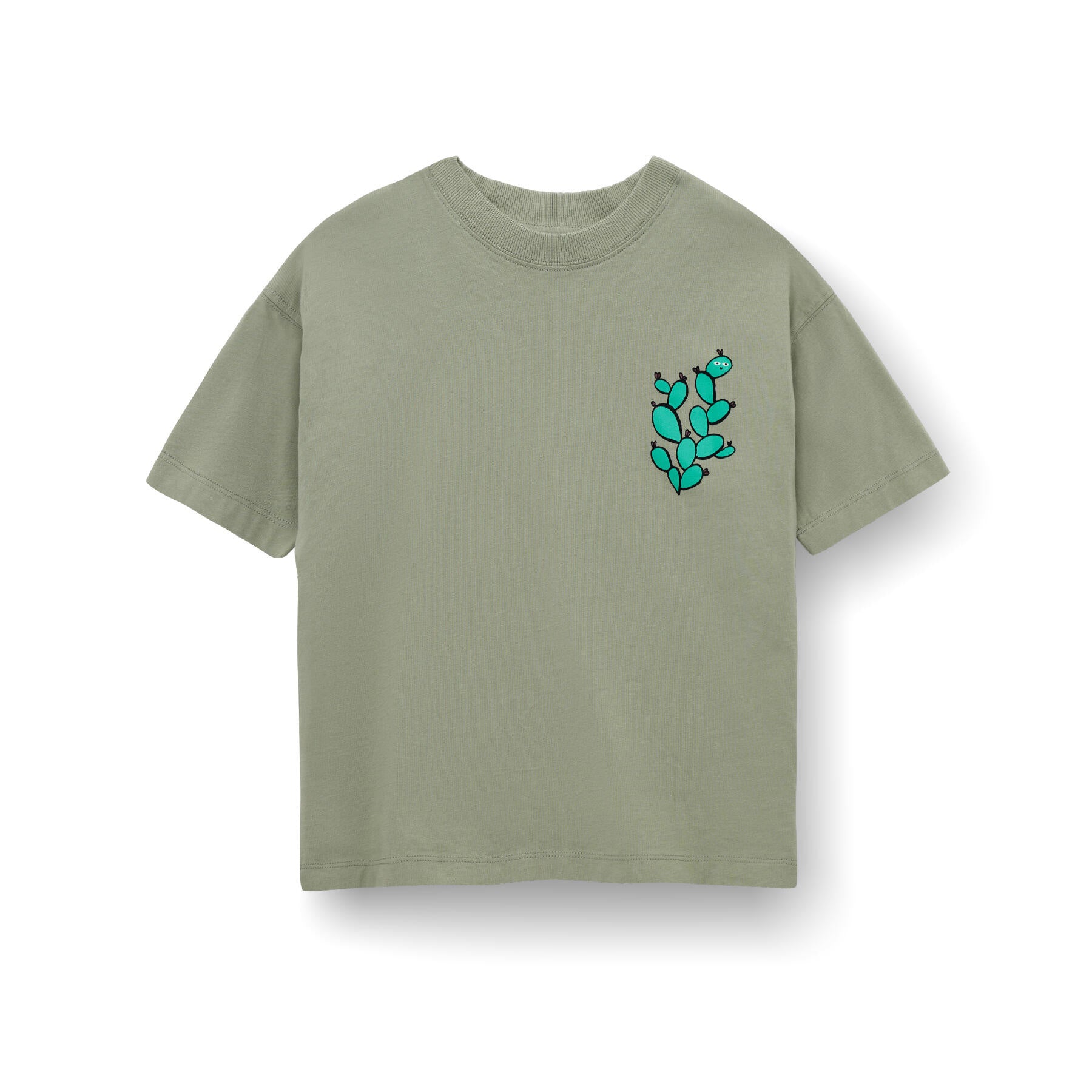 T-Shirt CHECKER TOBI Relaxed Fit - Sage Green - Grün
