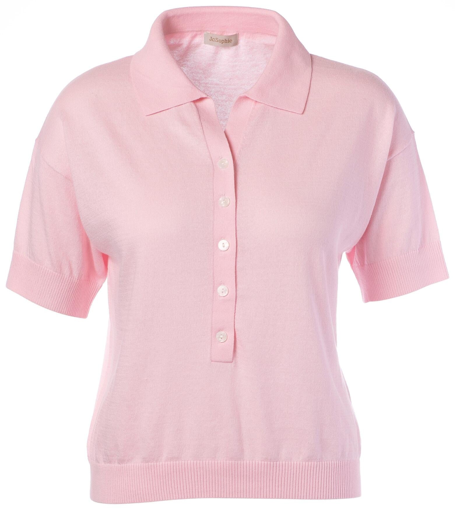 Strick-T-Shirt MARISSA aus Baumwolle - 805 Rose pink - Rosa