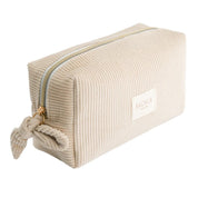 Kosmetiktasche aus Cord - Beige