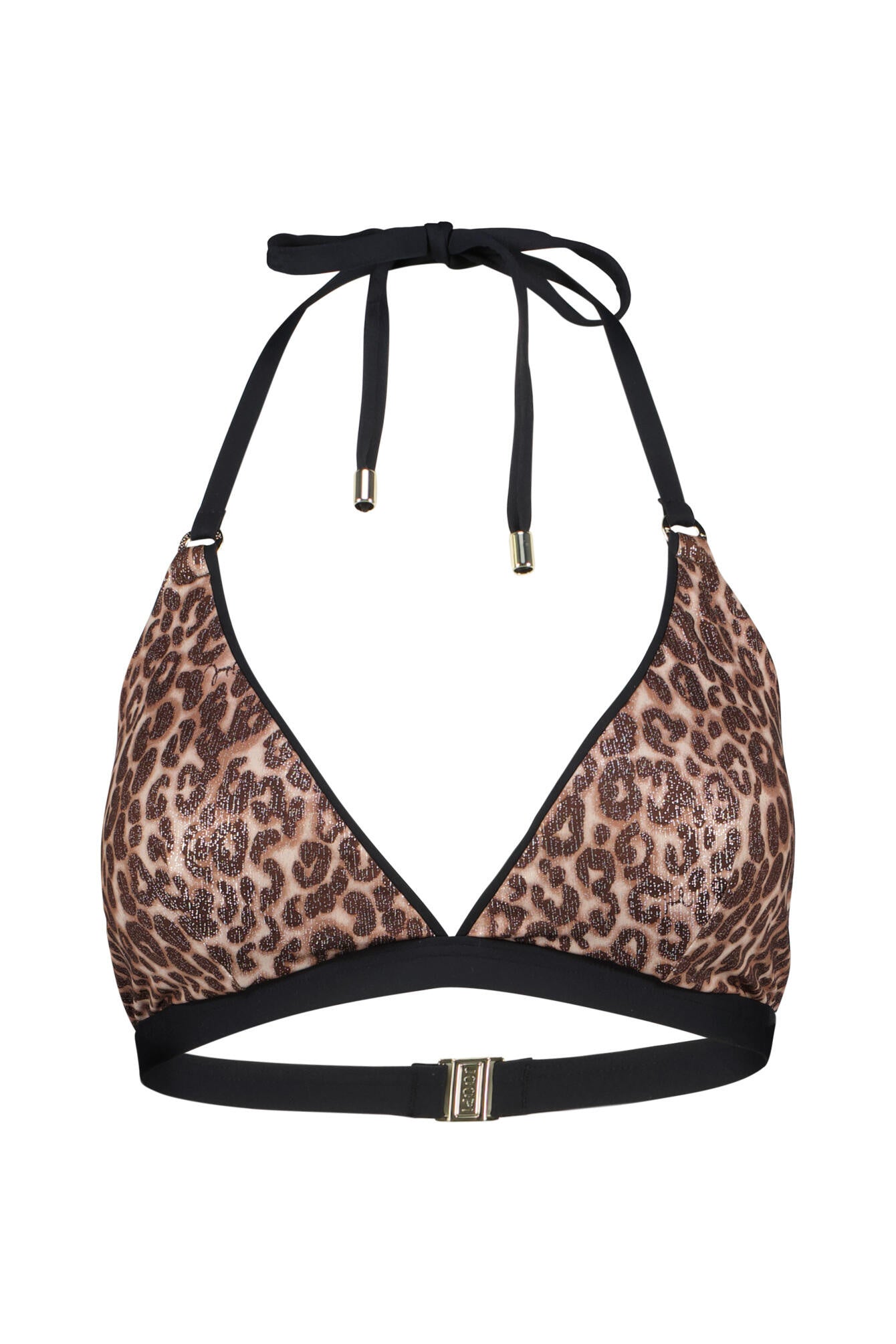 Triangel-Bikini-Top in Leoprint - E005 OXFORD - Beige