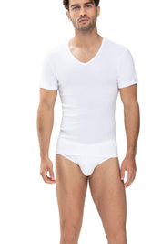 V-Neck Shirt - 101-weiss - Weiß