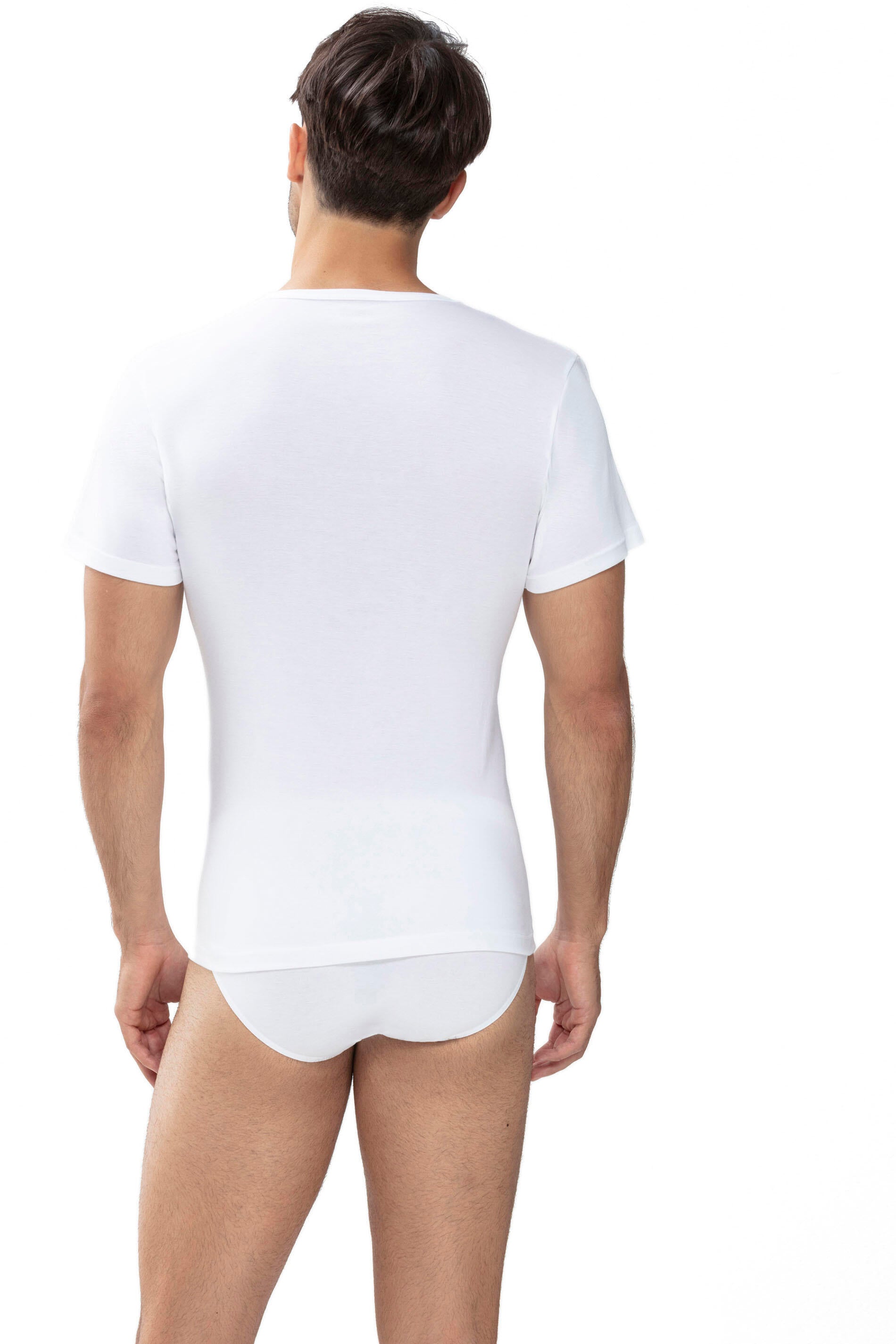 V-Neck Shirt - 101-weiss - Weiß