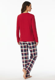 Langer Schlafanzug - 500-rot - Rot