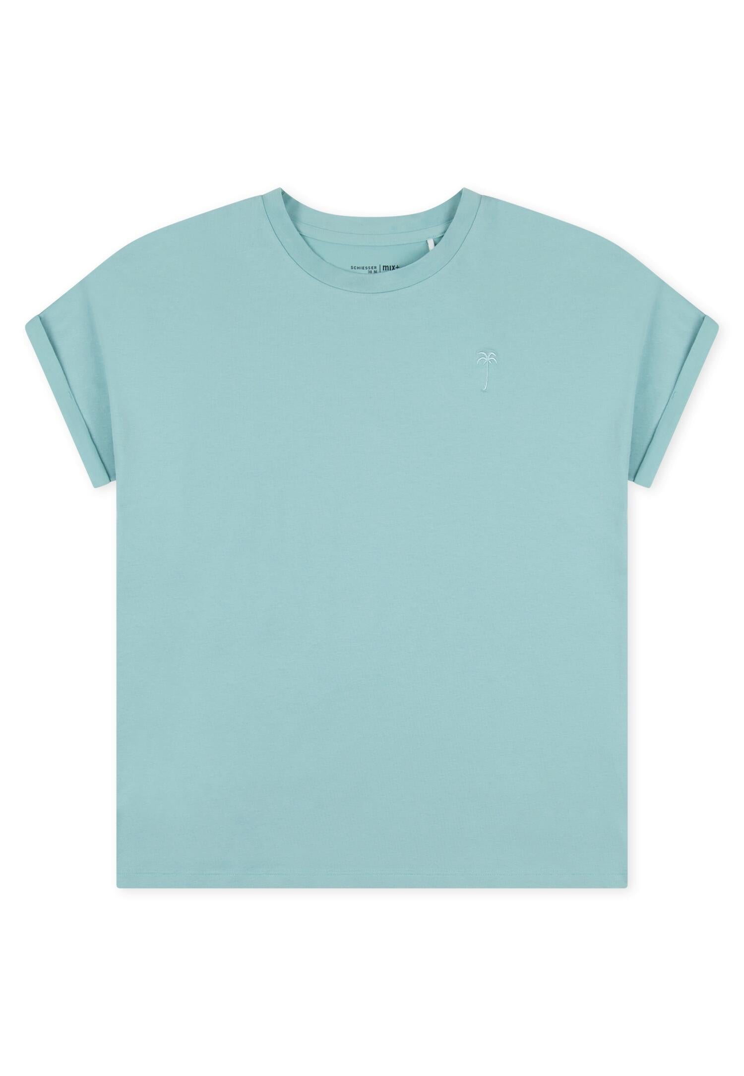 Schlafshirt aus Baumwolle - 713-jade - Blau