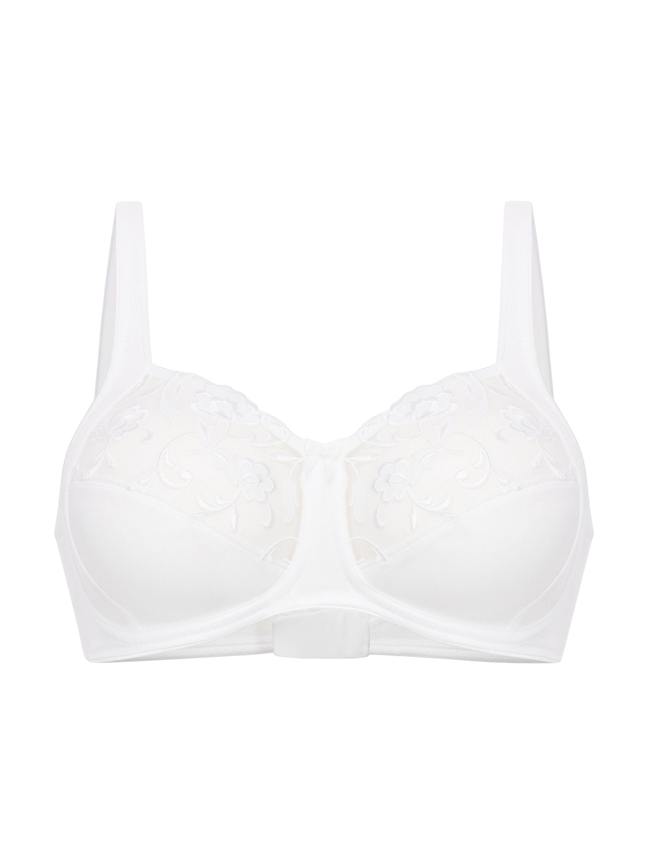 Bügelloser BH mit Spitzendetails - 003-Weiss - Weiß