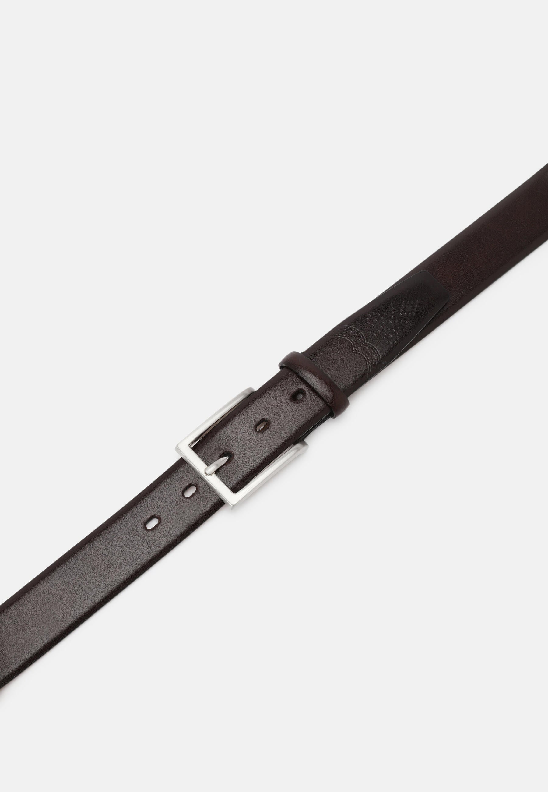 Ledergürtel - 40-braun - Braun