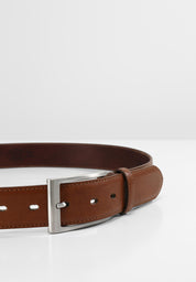 Ledergürtel - 11-cognac - Braun