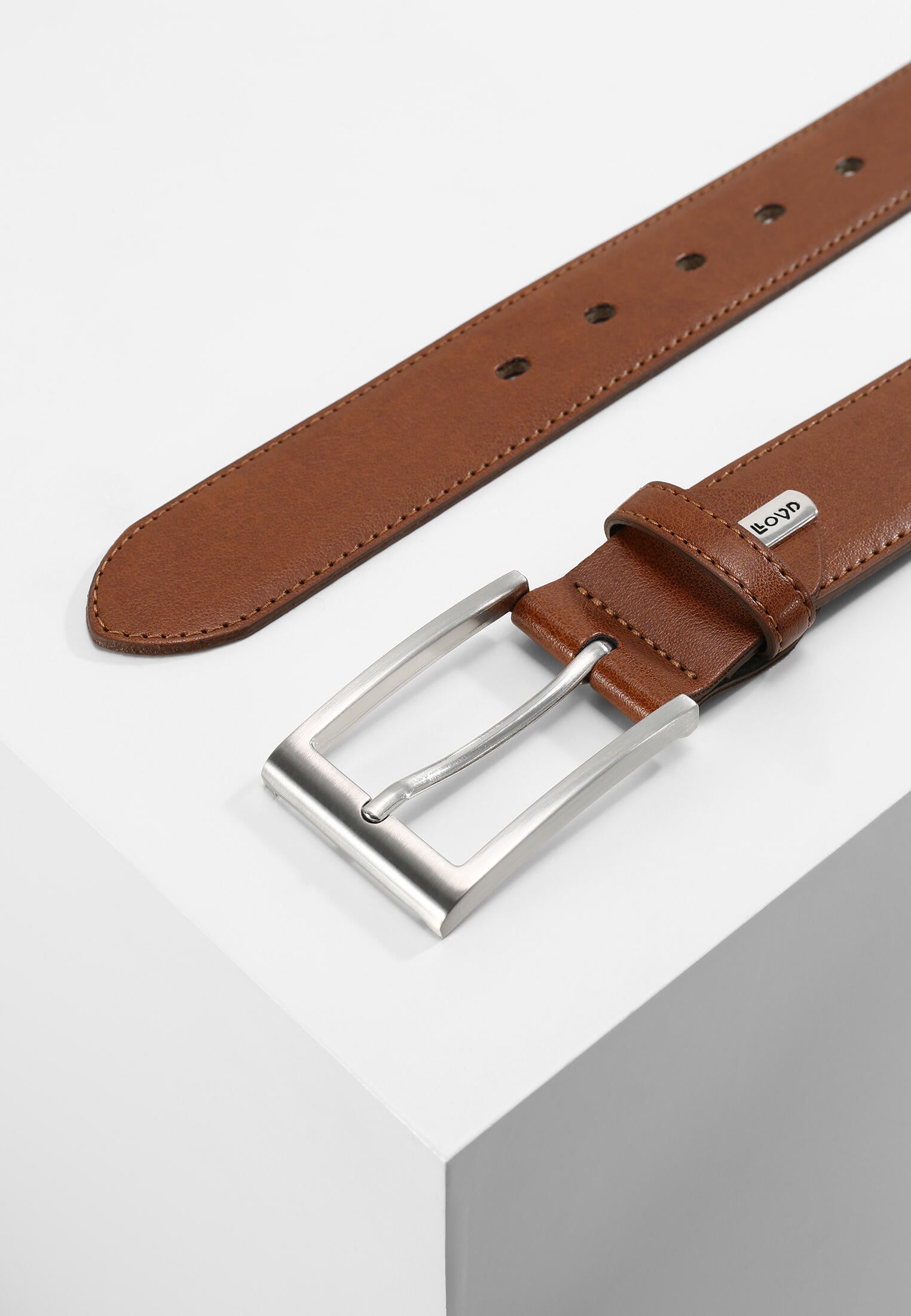 Ledergürtel - 11-cognac - Braun