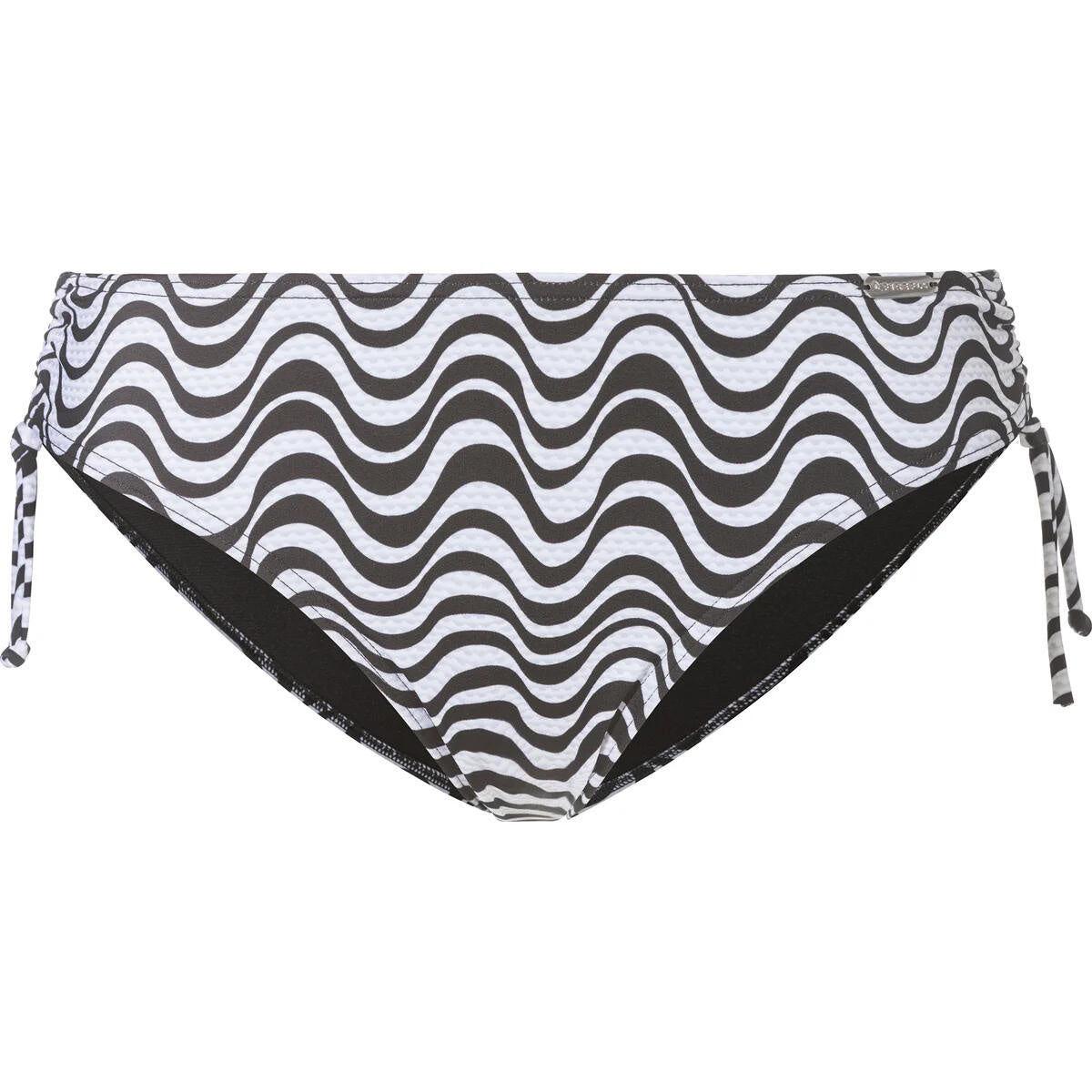 Bikinihose ELLY II - 104-WAVES - Schwarz | Weiß