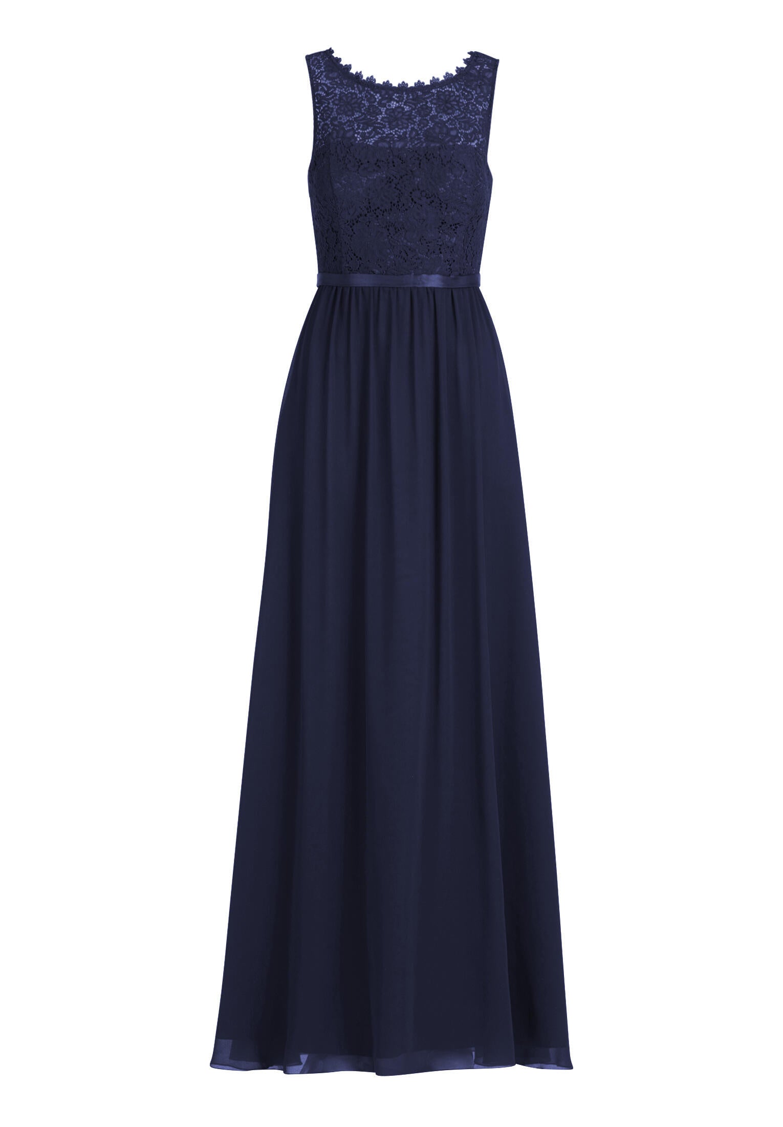 Cocktailkleid mit Spitze - 8423-Festival Blue - Blau