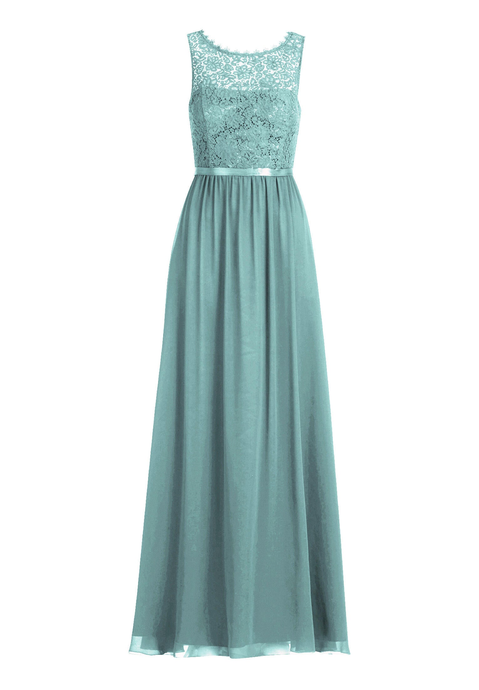 Cocktailkleid mit Spitze - 5037-Eucalyptus Green - Grün