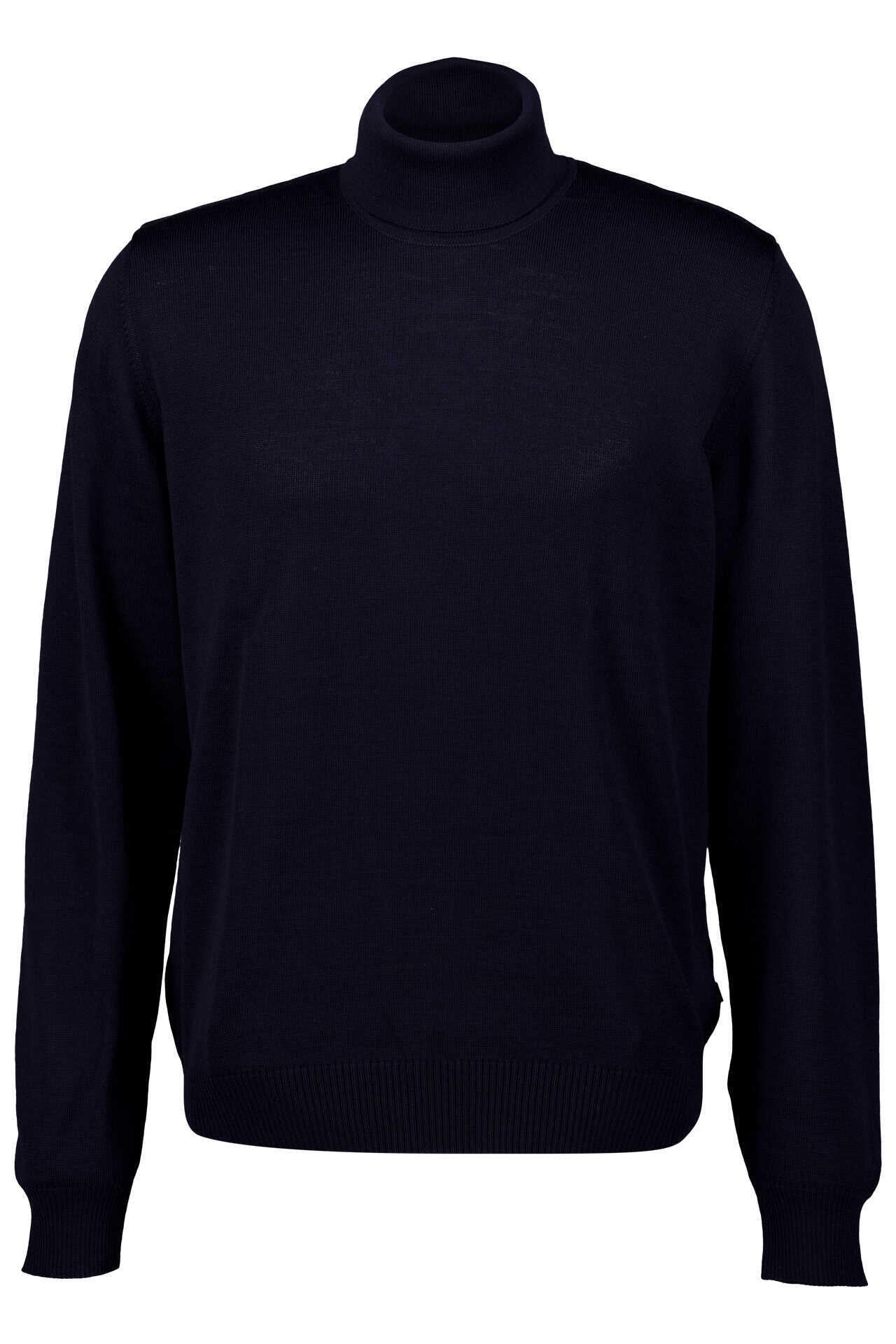Strickpullover mit Rollkragen - 399 - Blau