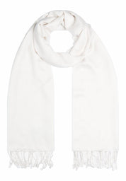 Tuch mit Fransen - 0031 - Weiß