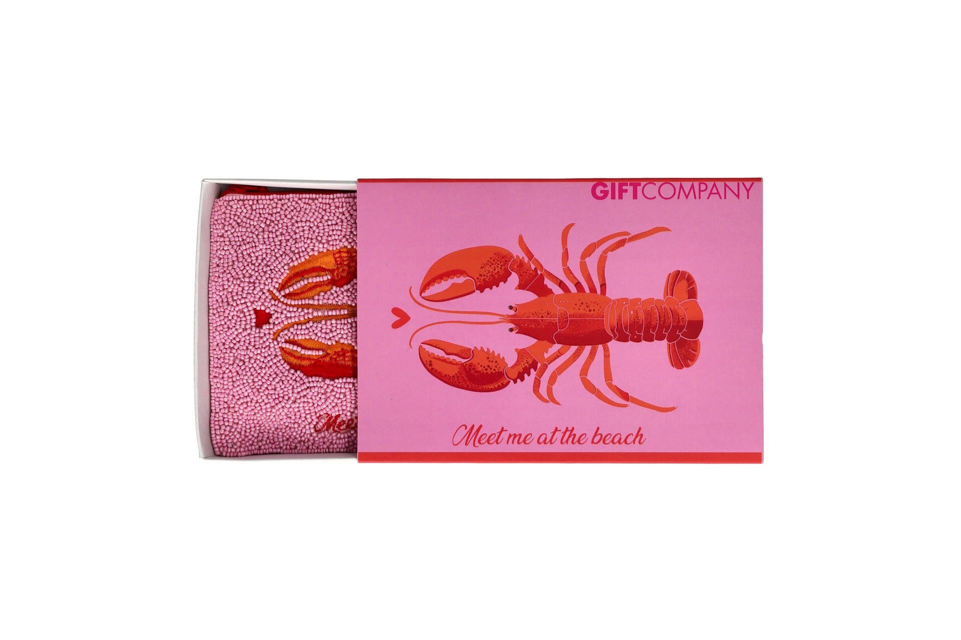 Kosmetiktasche mit Perlen LOBSTER - pink - Pink