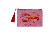 Kosmetiktasche mit Perlen LOBSTER - pink - Pink