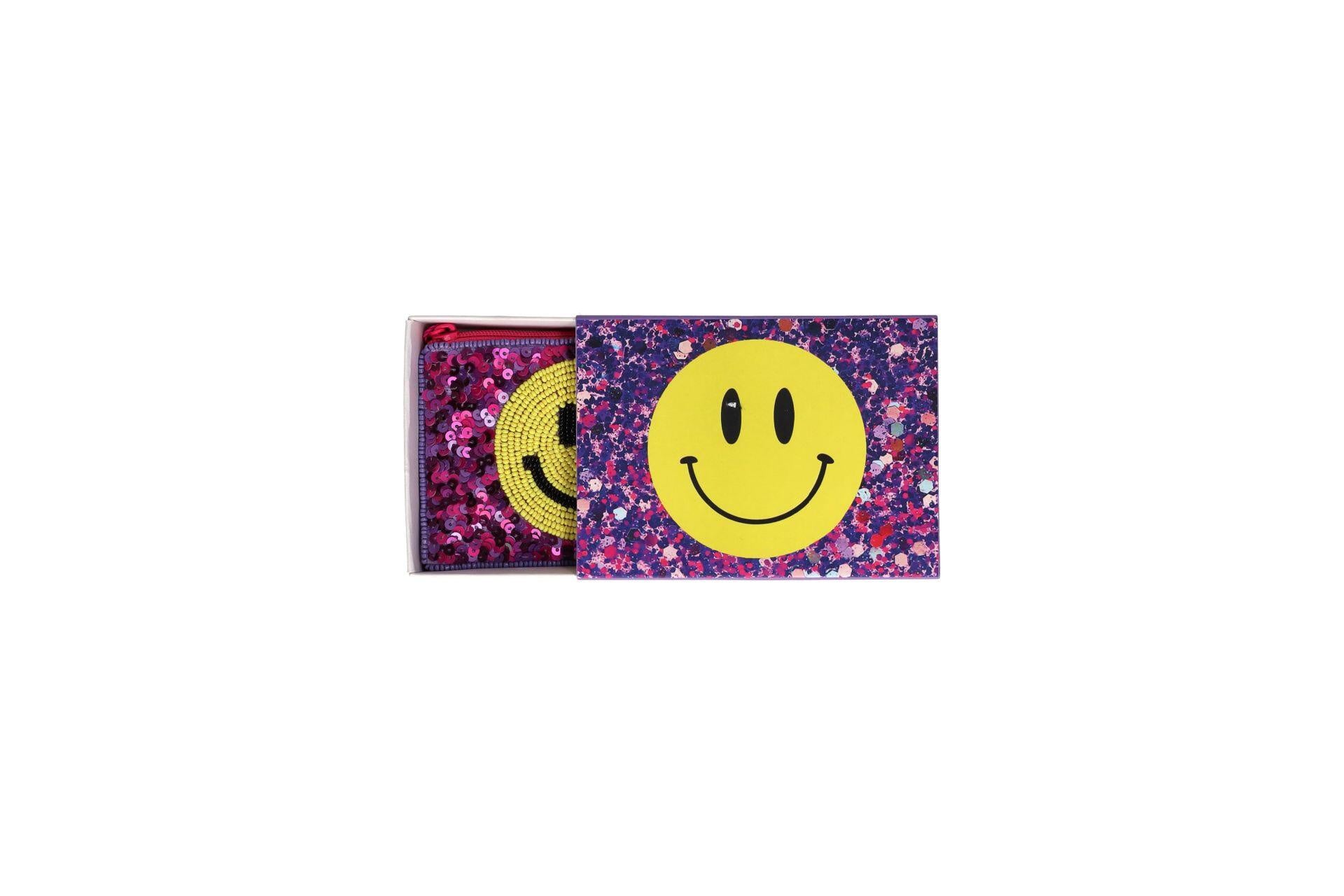 Kosmetiktasche mit Pailletten SMILE - multicolor - Mehrfarbig