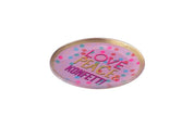 Glasteller LOVE PLATES M - rosa - Rosa