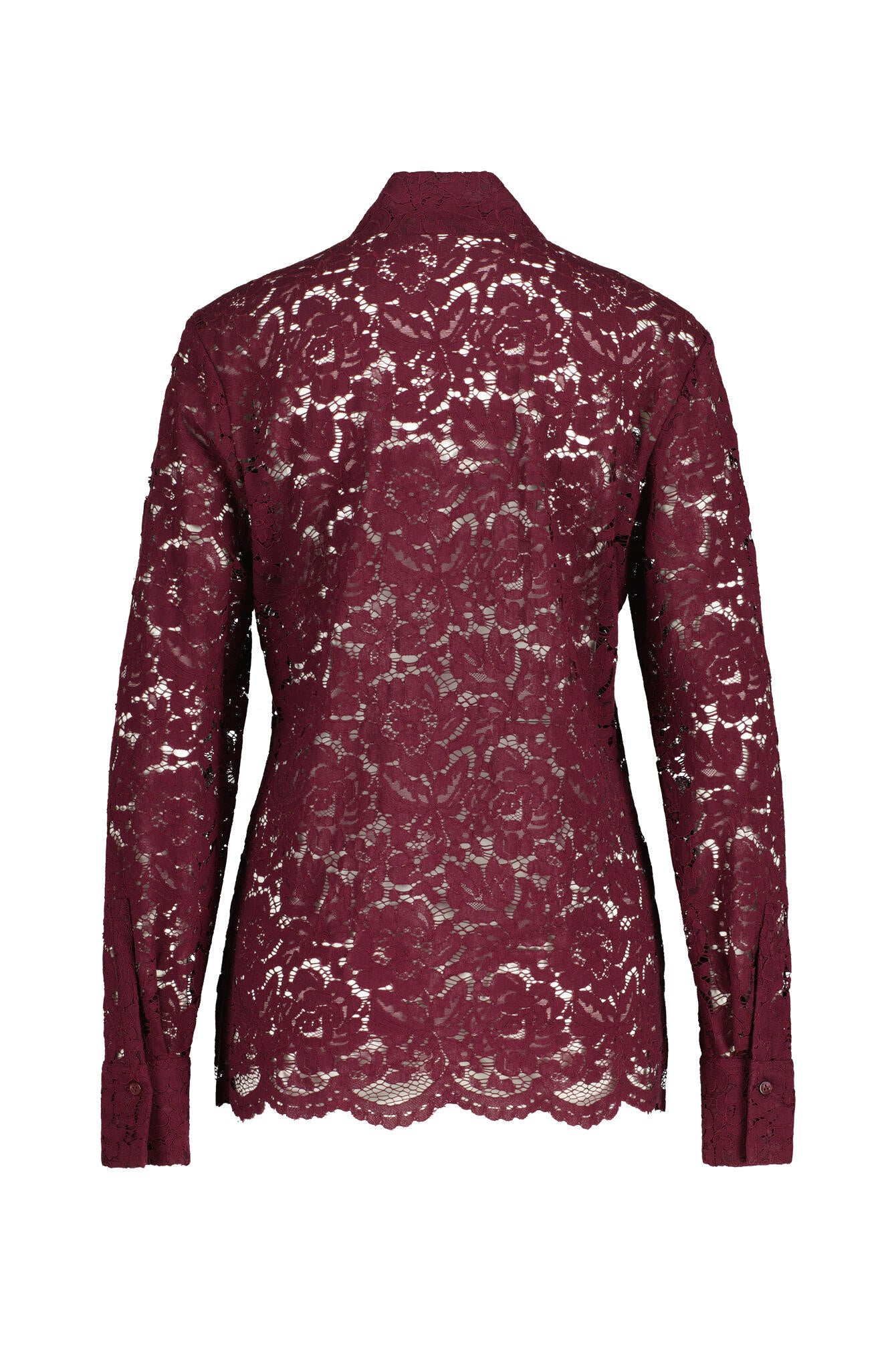 Spitzenbluse CELLAI aus Baumwolle - 590 - Rot