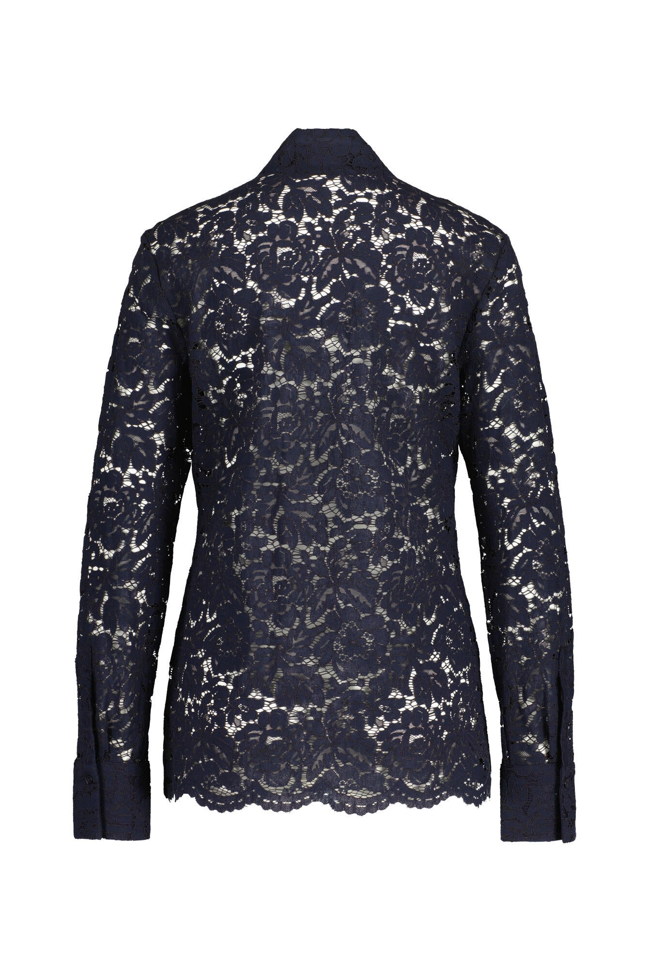 Spitzenbluse CELLAI aus Baumwolle - 790 - Blau