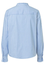 Bluse aus Baumwollmix - 2306 - Blau | Weiß