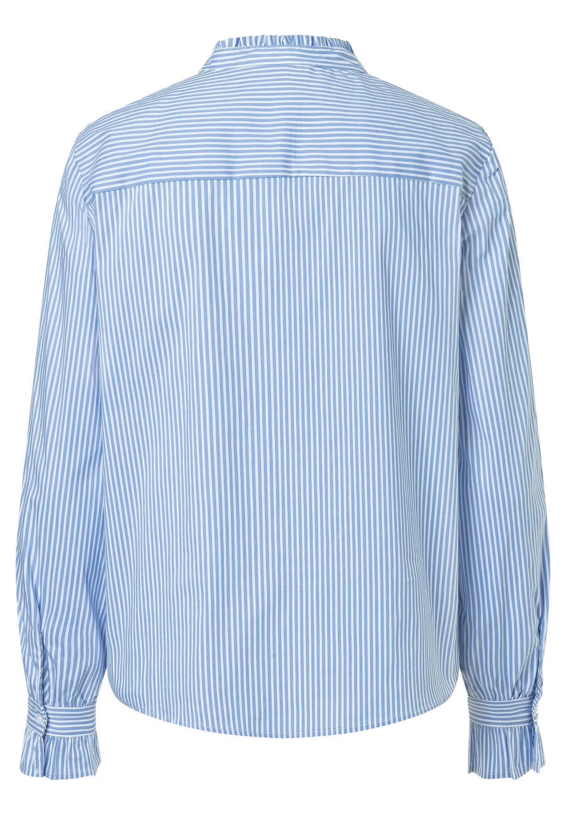 Bluse aus Baumwollmix - 2306 - Blau | Weiß