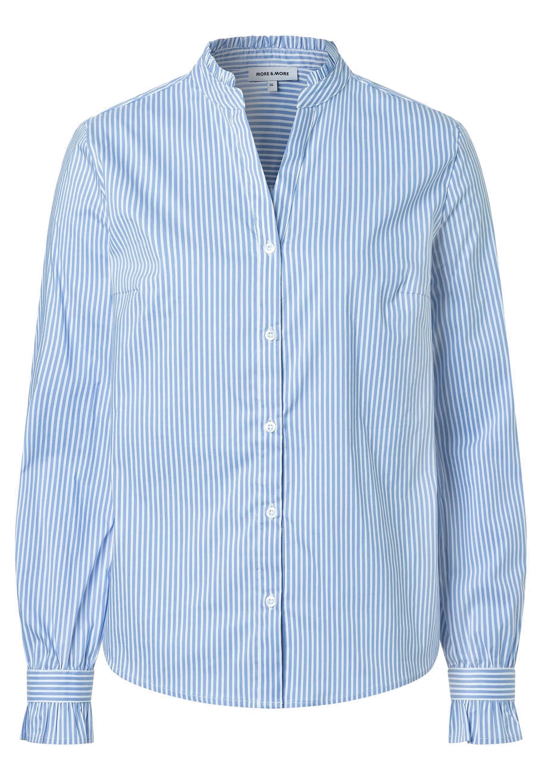 Bluse aus Baumwollmix - 2306 - Blau | Weiß