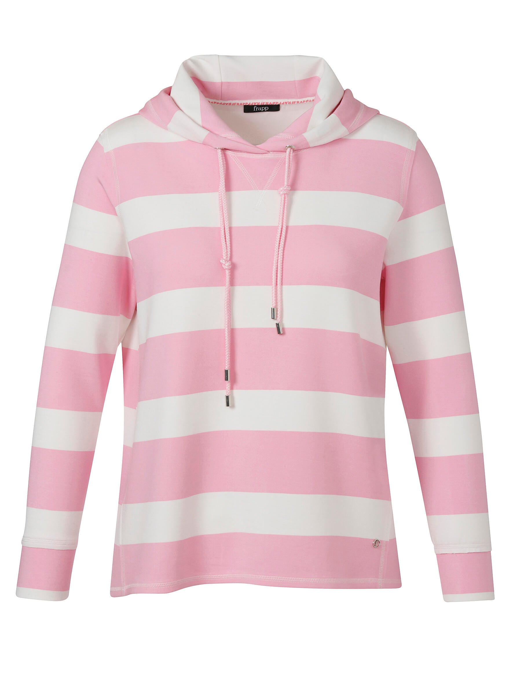 Sweathoodie gestreift aus Viskosemix - 674954 - Pink