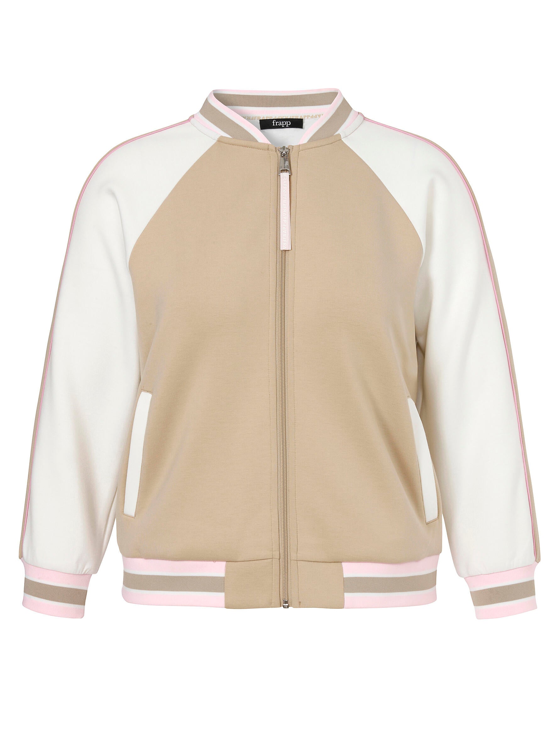 College-Jacke mit Stehkragen - 777 - Beige