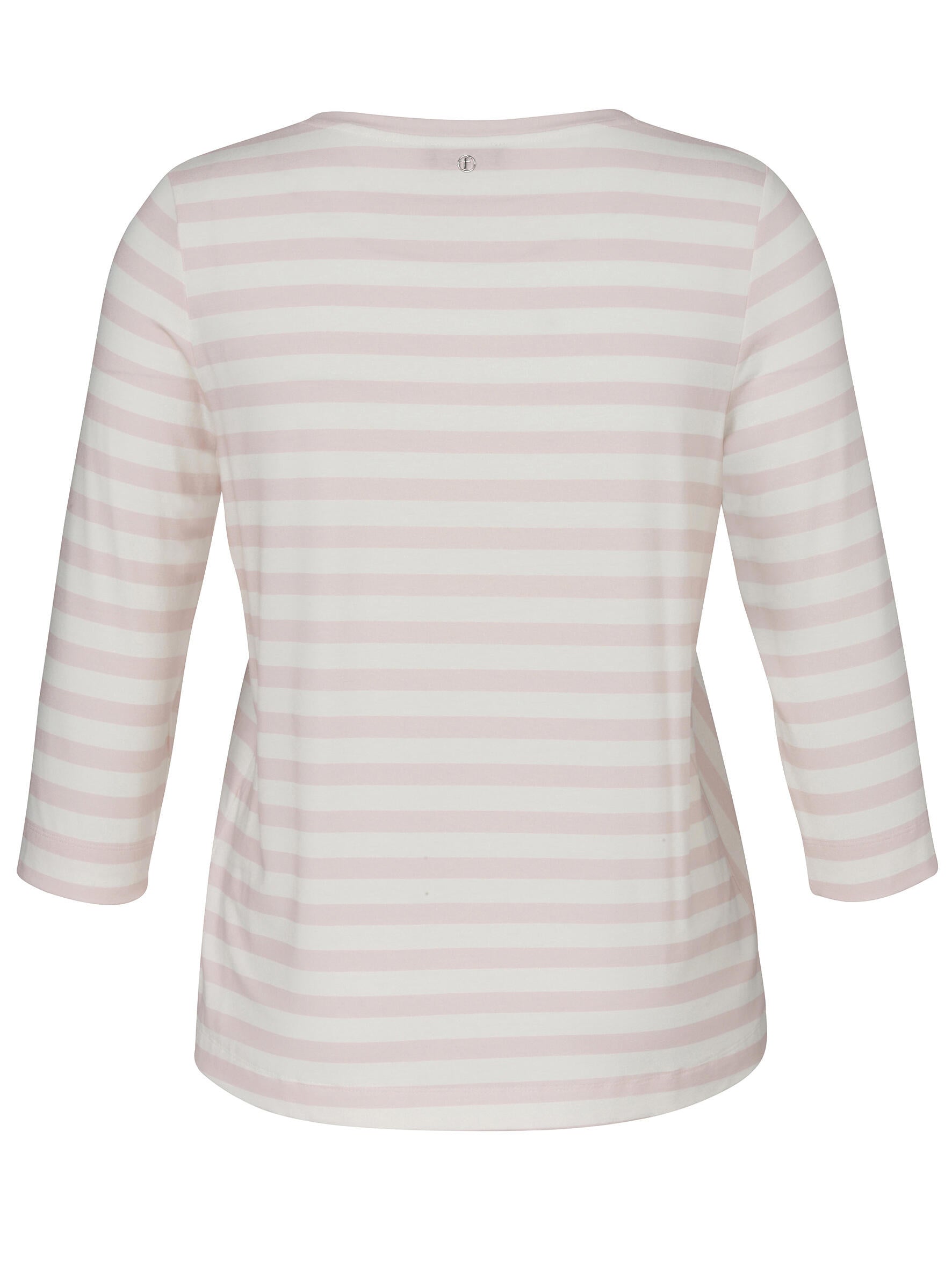 Langarmshirt aus Viskose - 684954-rose / offwhite - Rosa