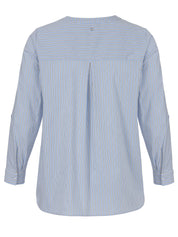 Bluse aus Baumwollmix - 857-blue multicolor - Blau