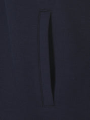 Sweatshirtjacke mit Bündchenkragen - 804-navy - Blau