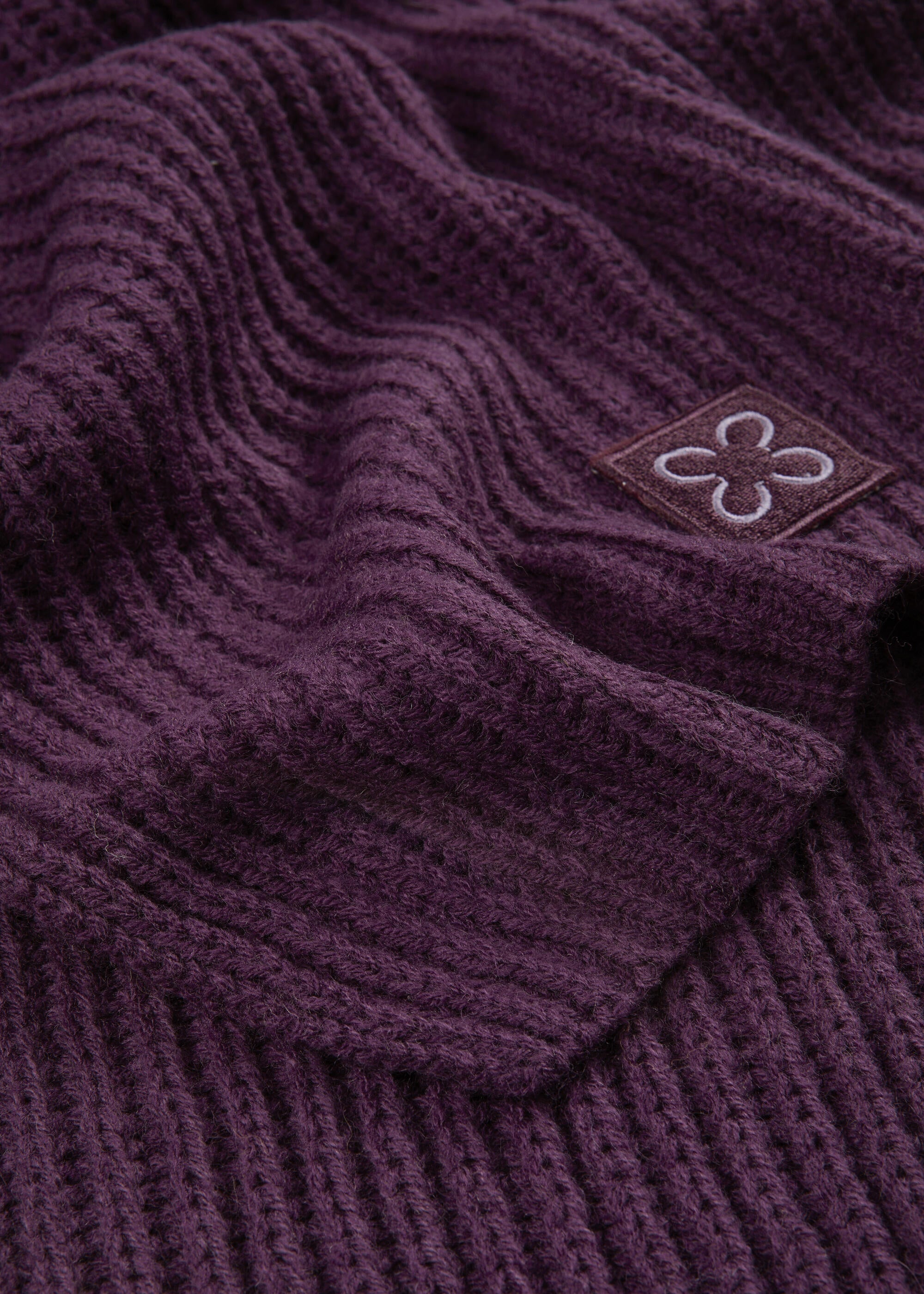Gerippter Strickschal - LIL3 - Violett